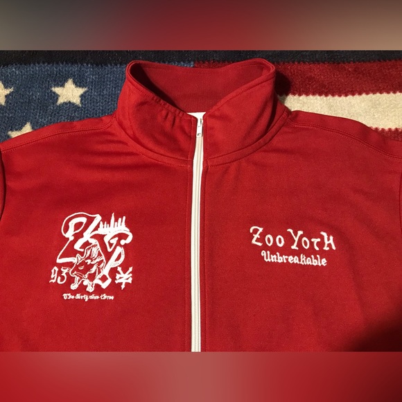 NWOT Vintage 90s ZOO YORK NYC UNBREAKABLE Track Jacket XL Rlpc Supreme Skate Max - Picture 3 of 16